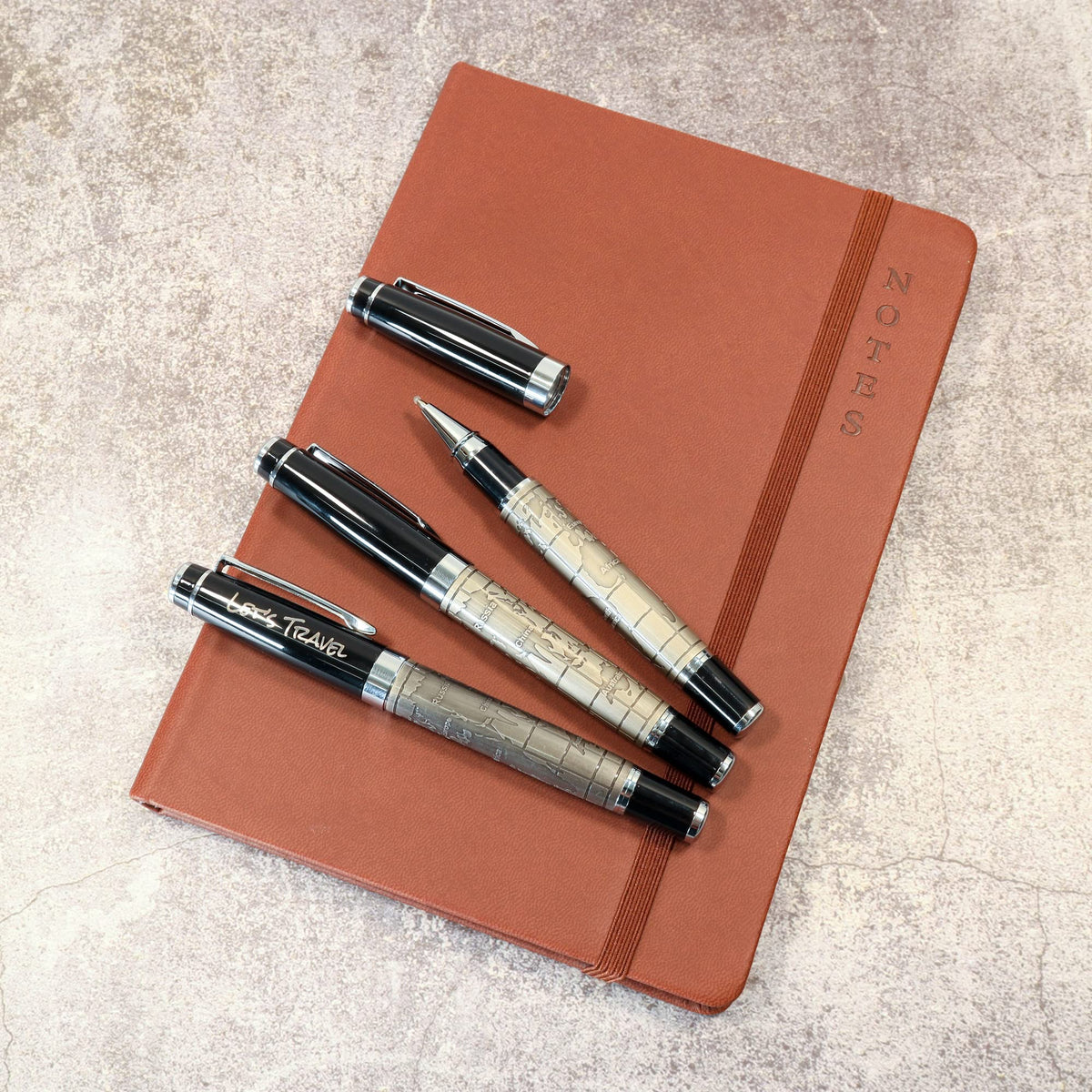 CustomDesign.Shop Personalized Custom Premium World Map Design Metal Pen + Gift Box | Design A