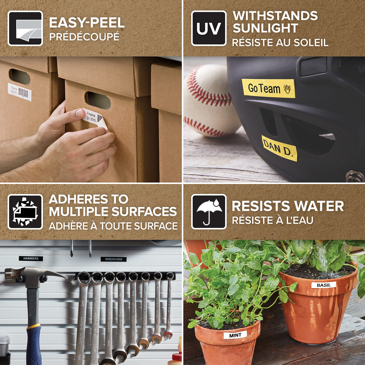 DYMO D1 Labels for LabelManager Label Makers, Black Print on White, 1/2-Inch x 23-Foot Rolls