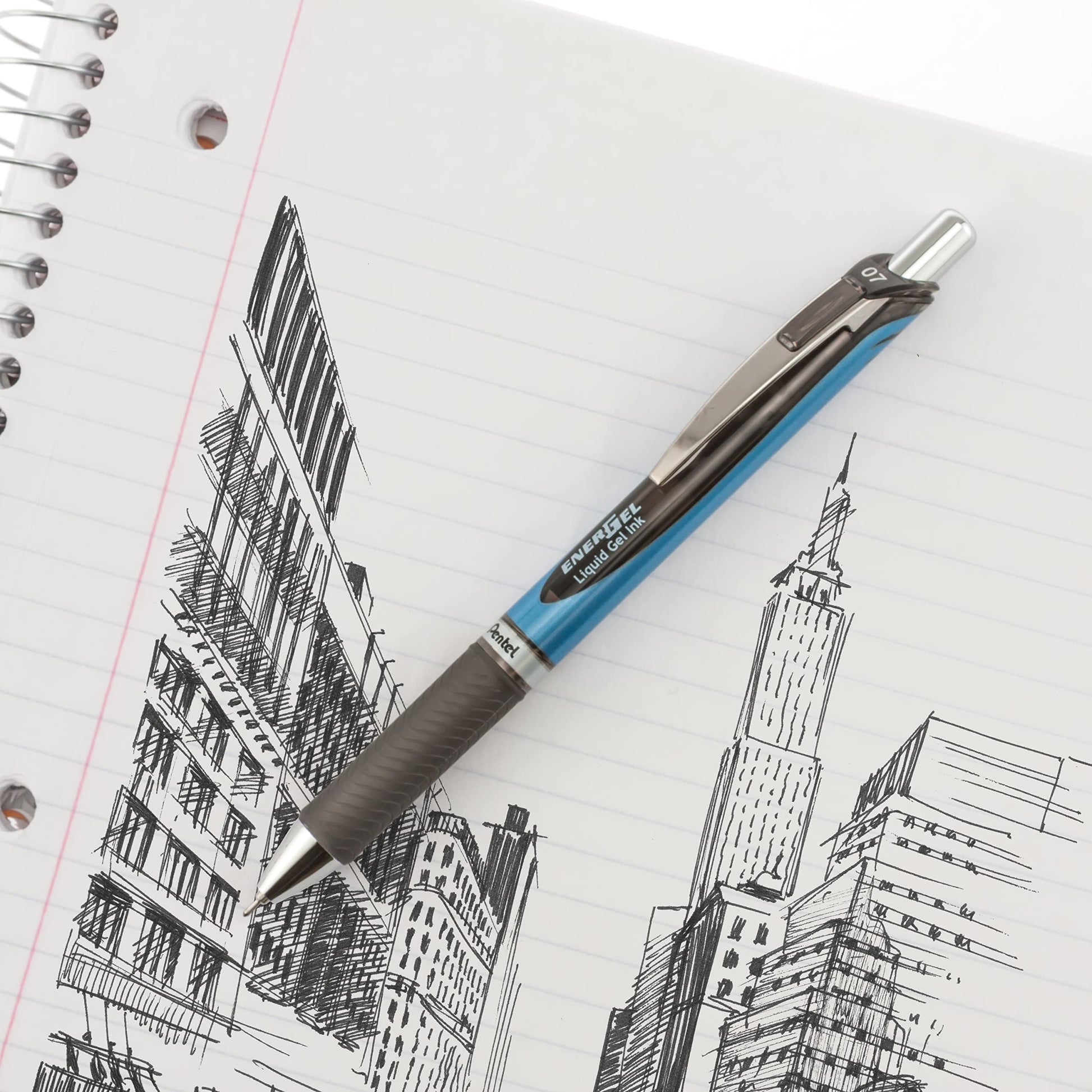 Pentel EnerGel RTX Retractable Premium Liquid Gel Pen, (0.7mm) Needle Tip, Ultra Smooth, Medium