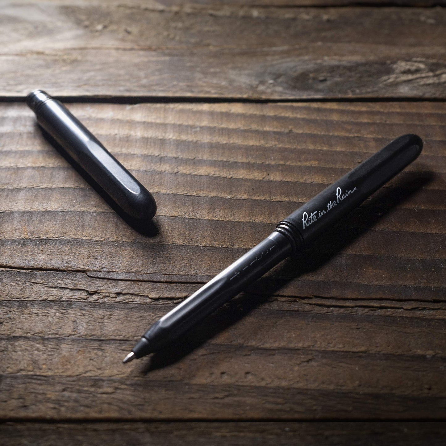 Rite in the Rain All-Weather EDC Pen, Black Pokka 2-Pack, Black 0.8mm Ink, Fine Point (No. BK92)