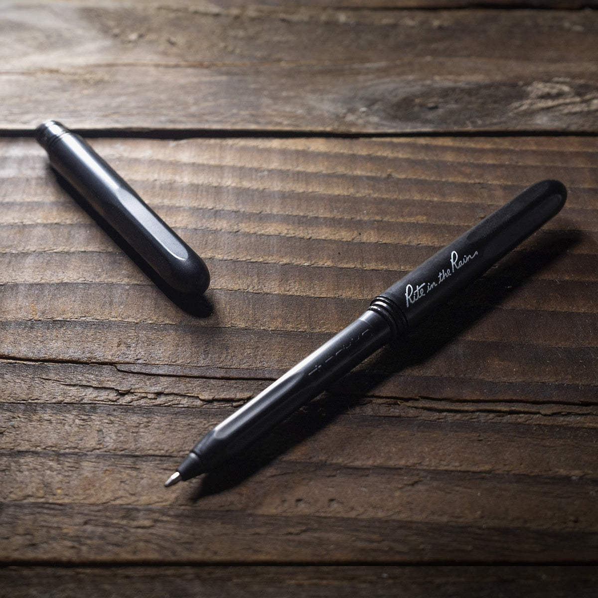 Rite in the Rain All-Weather EDC Pen, Black Pokka 2-Pack, Black 0.8mm Ink, Fine Point (No. BK92)