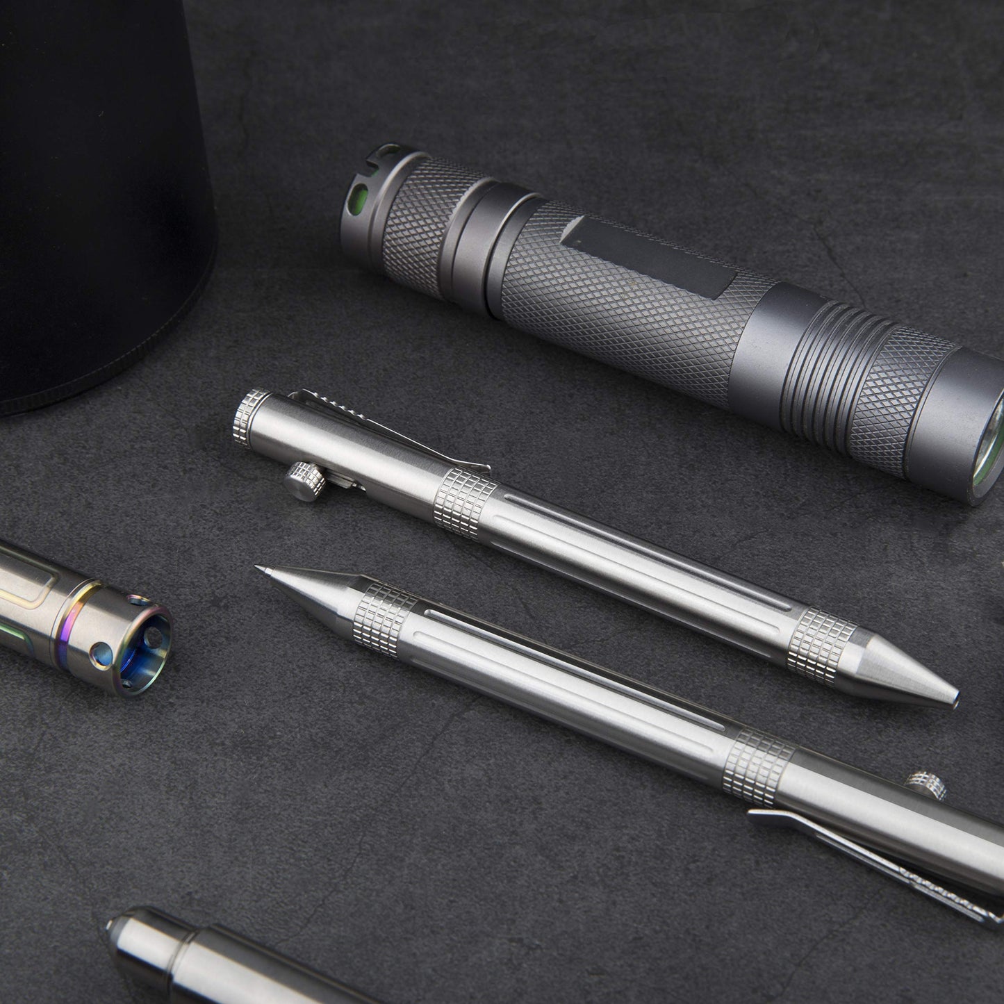 SMOOTHERPRO Stainless Steel Bolt Action Pen，Compatible with Parker Refills