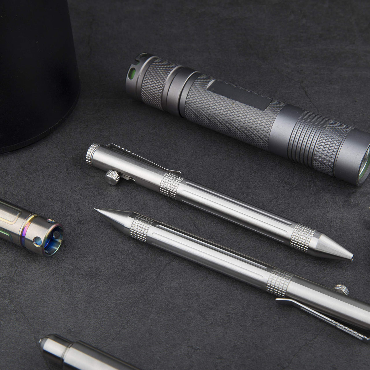 SMOOTHERPRO Stainless Steel Bolt Action Pen，Compatible with Parker Refills