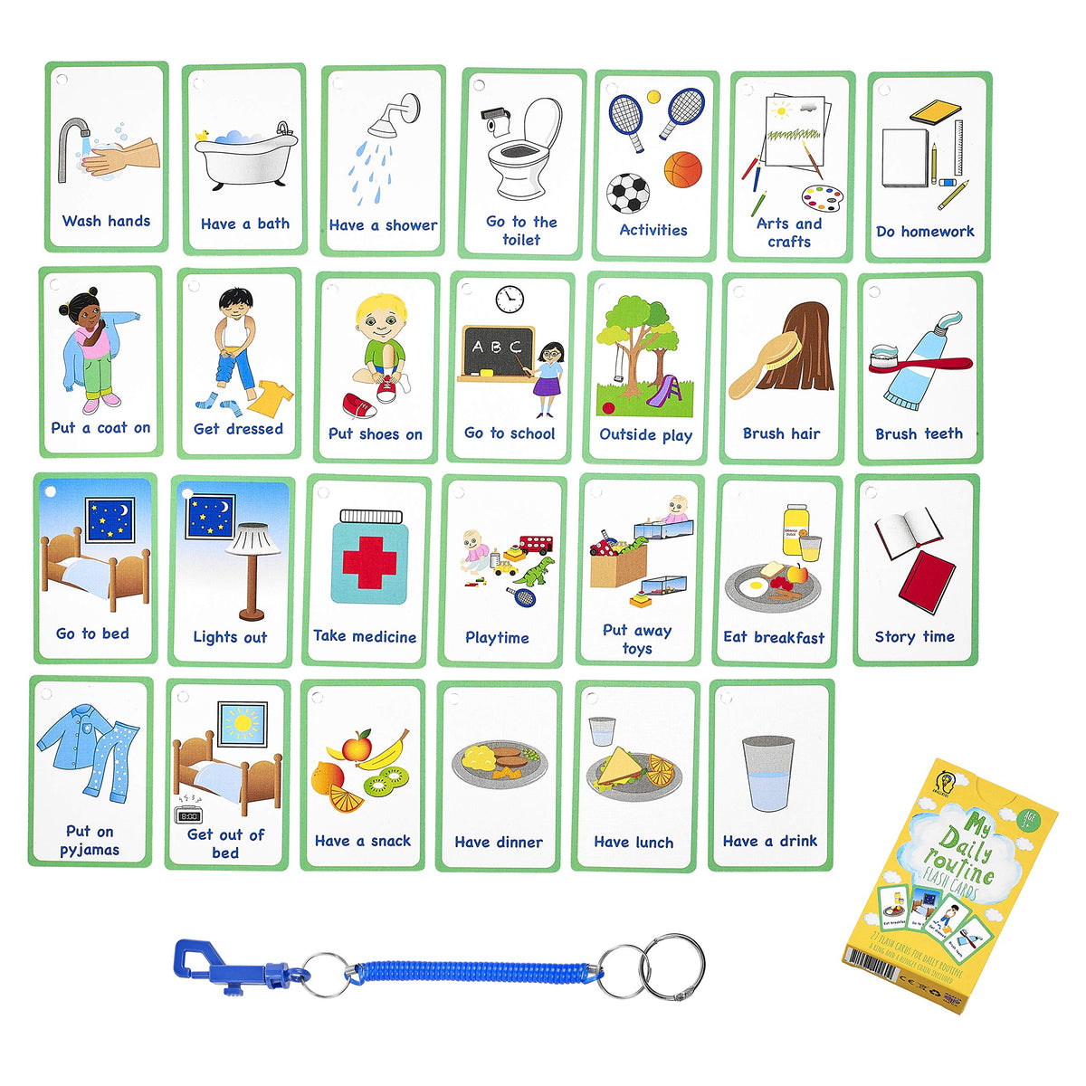 My Daily Routine Cards 27 PECS Flashcards for Visual aid Special Ed, Speech Delay Non Verbal