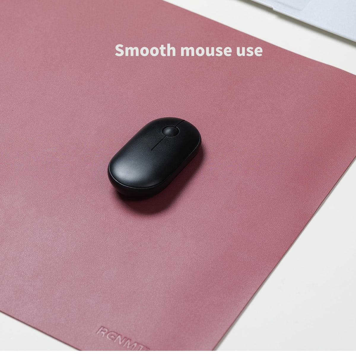 RENMTURE PU Mouse Pad, Faux Leather Large Desk Pad, Home Work Office Accessories, Non-Slip Desk
