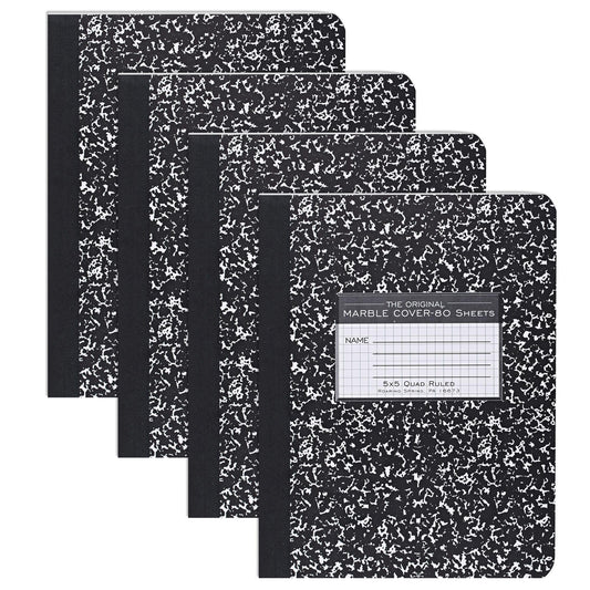 ROARING SPRING Hard Cover Composition Book, Graph Rule, 160 Pages, 4 Pack