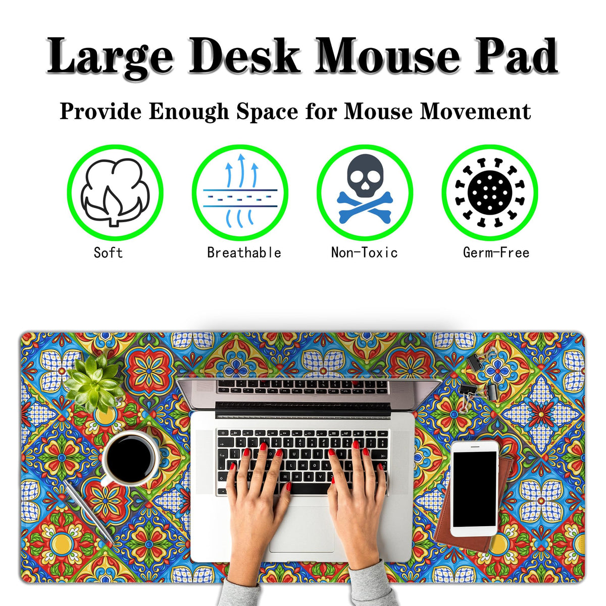 Samgula Extra Large Mouse Pads Gold Pad for Mouse Gaming Mousepad Computer Mat Large Mouse Mat
