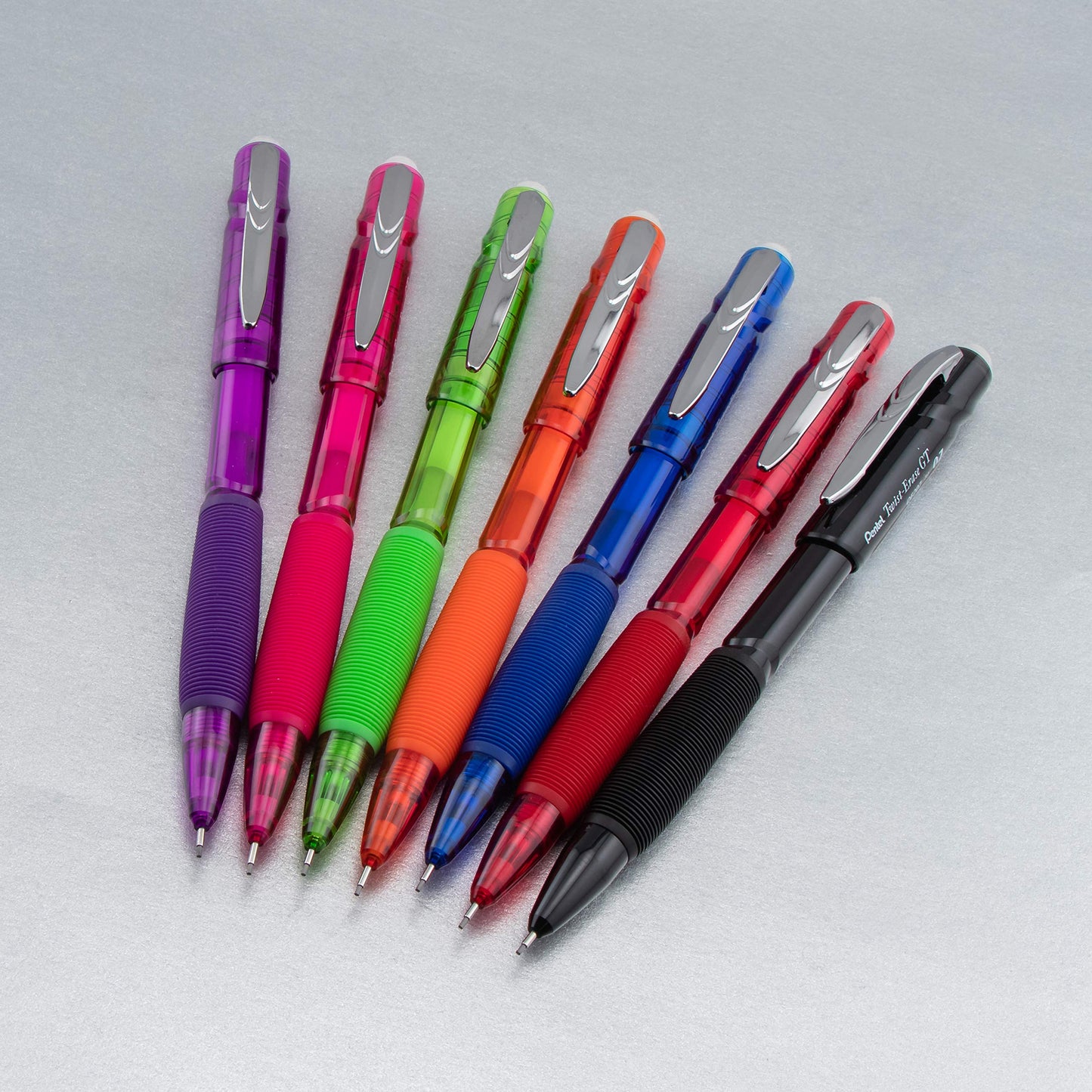 Pentel Twist-Erase GT, (0.7mm), Mechanical Pencil Transparent Violet, Box of 12 (QE207V)