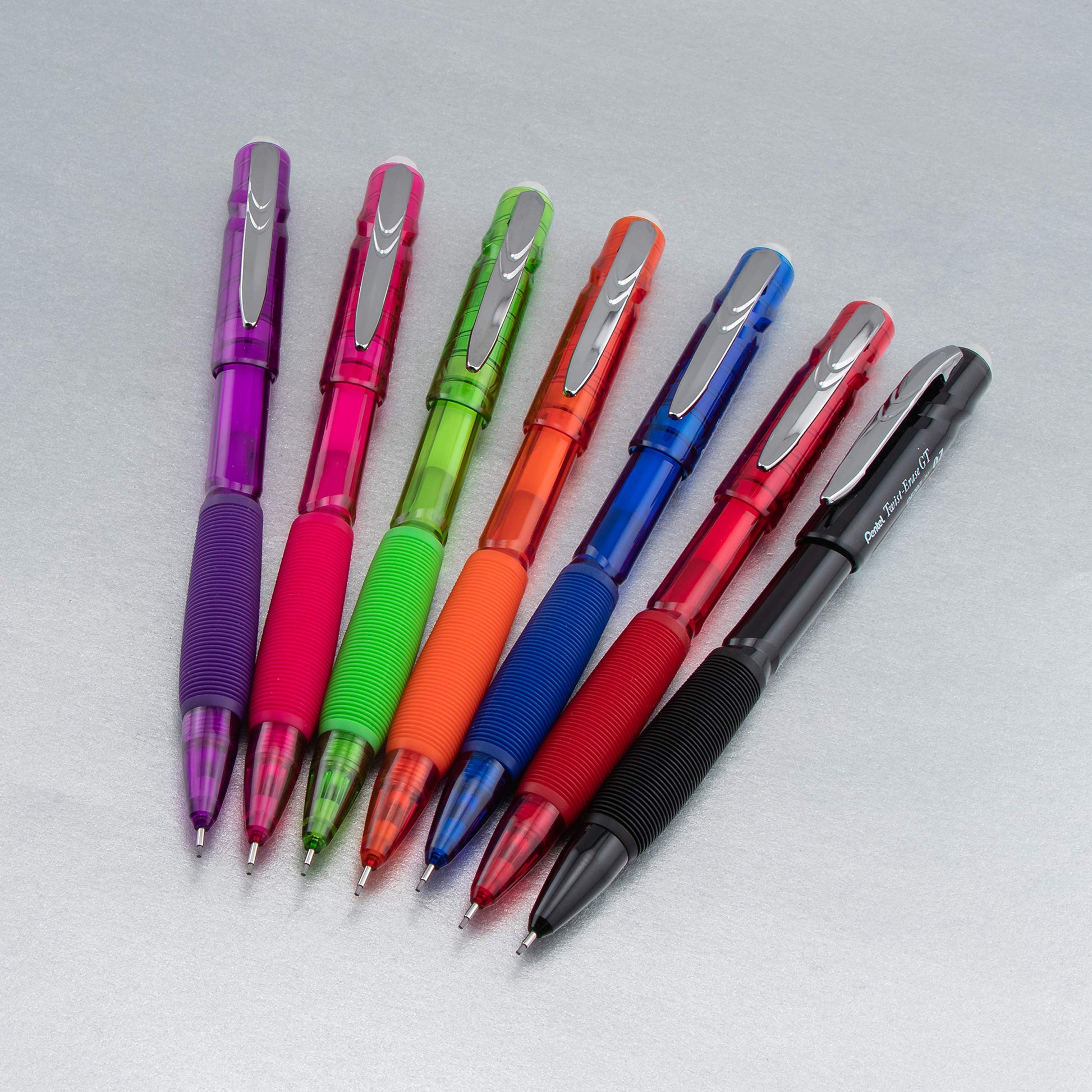 Pentel Twist-Erase GT, (0.7mm), Mechanical Pencil Transparent Violet, Box of 12 (QE207V)