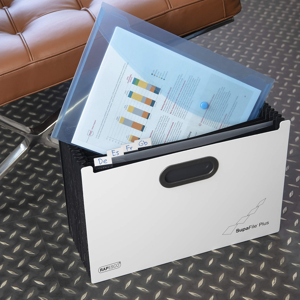 Rapesco 1624 SupaFile Plus 13-Part Desktop Expanding File Organiser Oversized to Fit Files and