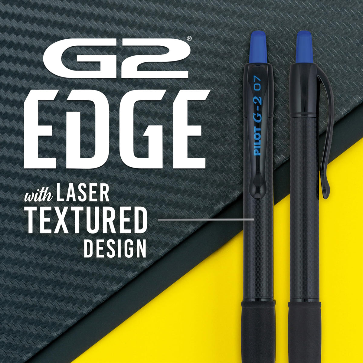 PILOT G2 Edge Blue Gel Roller Pens, Fine Point 0.7 mm, 12Pk