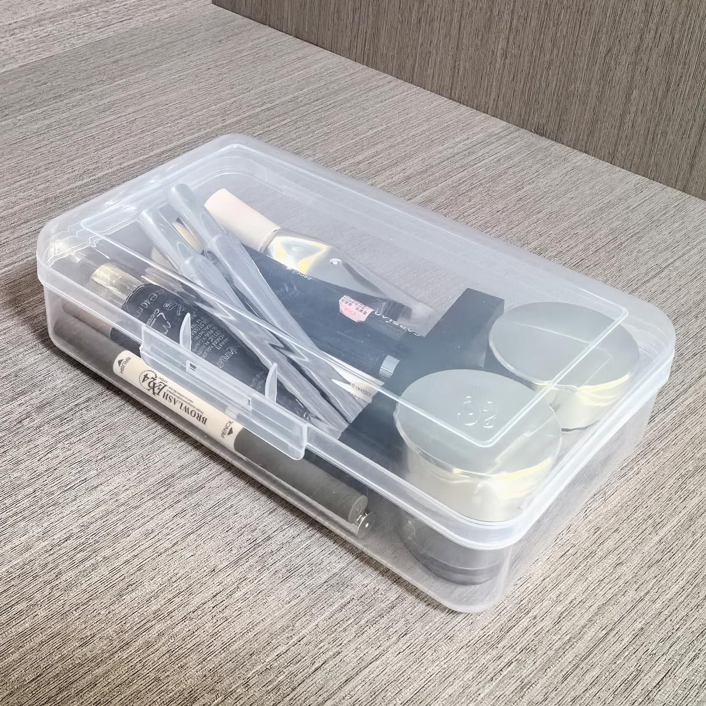 4 Pack Rectangular Clear Plastic Storage Containers, 8x4.7x2.3 inch