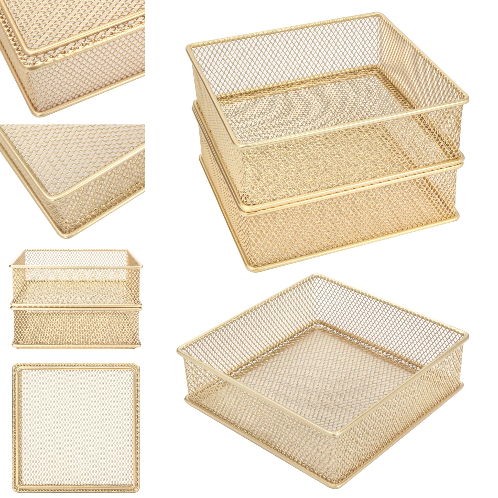 Annova Mesh Stackable Drawer Cabinet and Shelf Organizer Bins Storage Basket School Office Supply