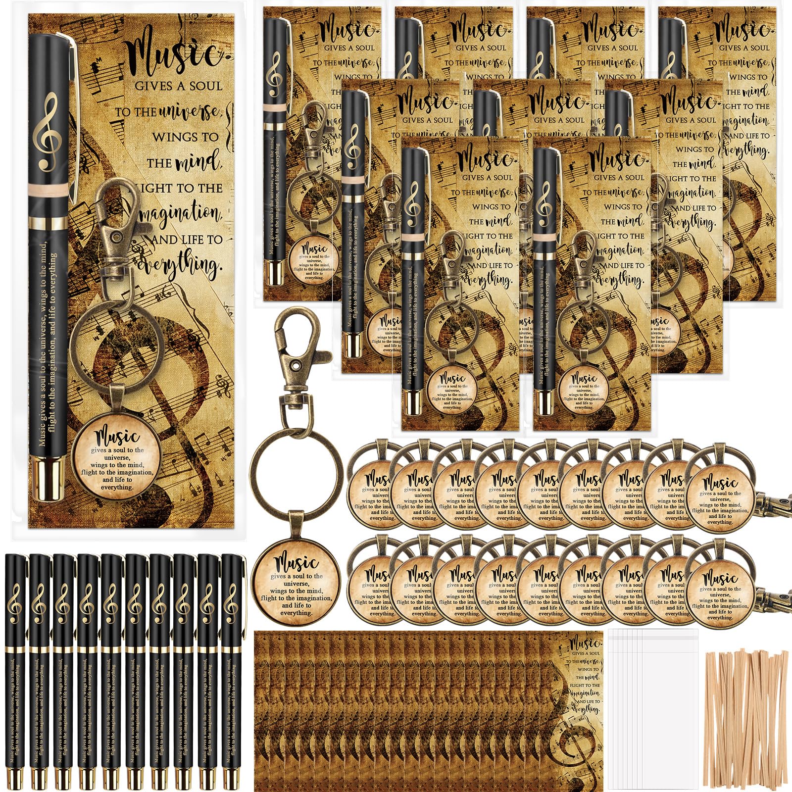 Spakon 60 Pcs Music Appreciation Gifts Bulk Musical Party Favors