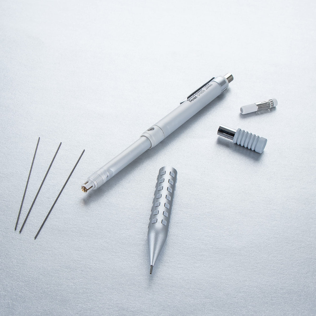 Pentel Smash Drafting Mechanical Pencil (0.5mm) - Special Edition Silver w/Tube