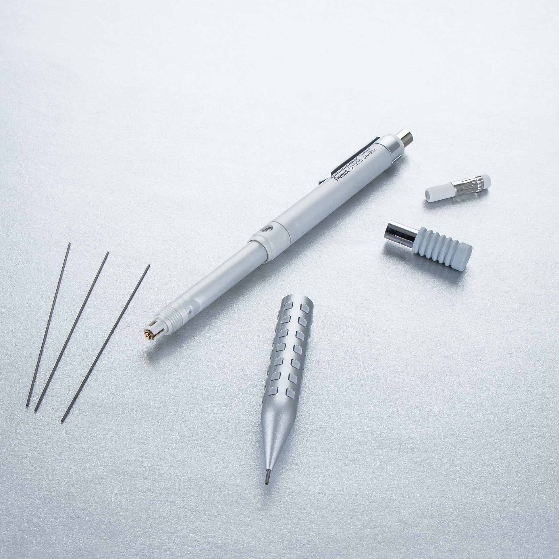 Pentel Smash Drafting Mechanical Pencil (0.5mm) - Special Edition Silver w/Tube