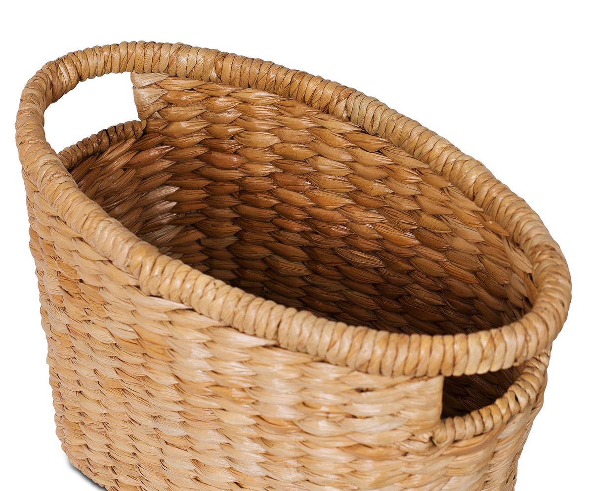 BIRDROCK HOME Sea Grass Storage Basket with Handles - Woven Sea Grass Decorative Rectangle