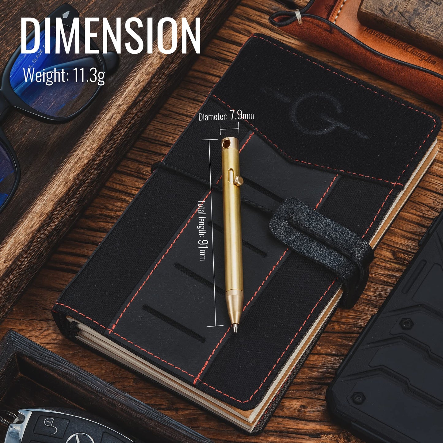 KeyUnity KP00 Titanium Bolt Action Fine Point Pen for Everyday Carry