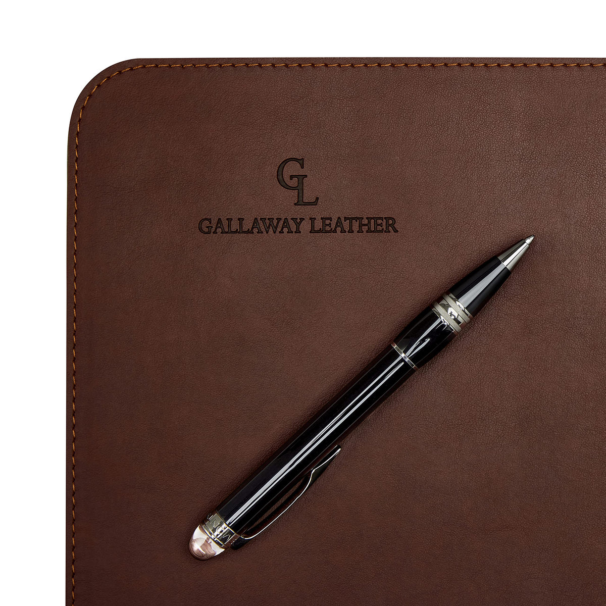 Gallaway Leather Desk Mat - Office Writing Desk Pad, Medium 24" x 14" Dark Brown, Gift Ready