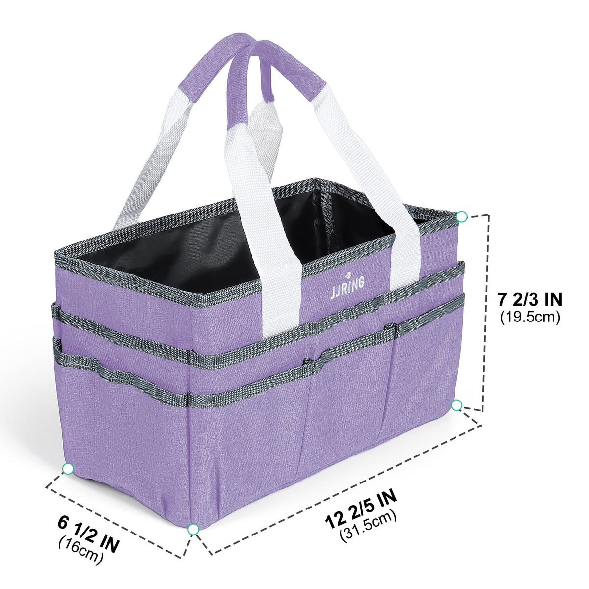 JJRING Craft Organizer Tote Bag Art Storage Caddy Lilac