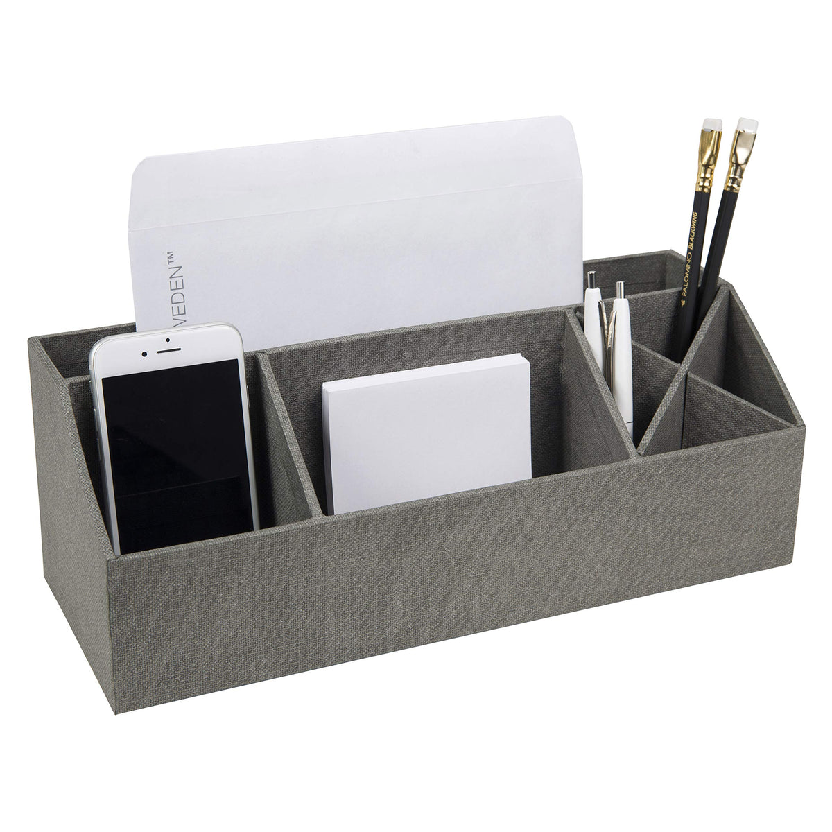 Bigso Elisa Desktop Organizer - Durable Office Desk Organizer with 7 Compartments for Office
