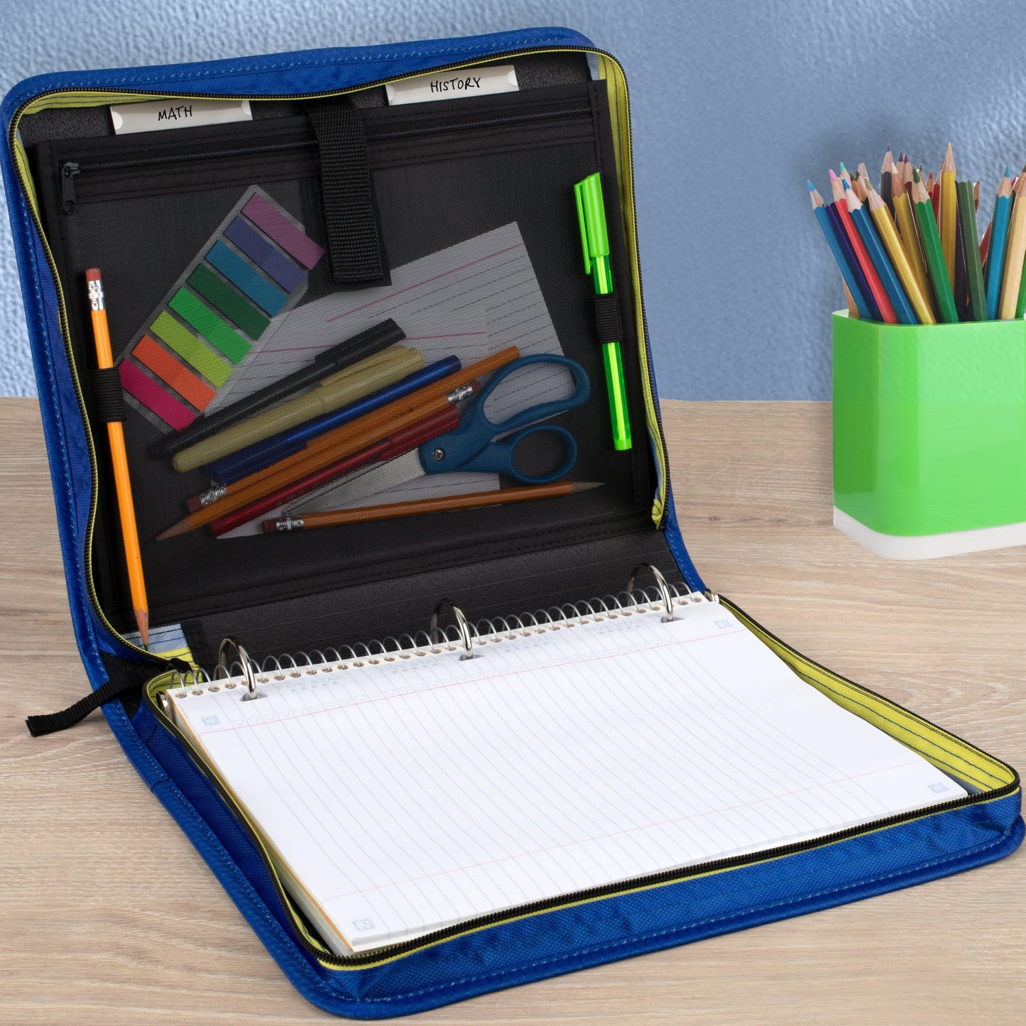 Five Star Zipper Binder 1.5 Inch O-Rings Case Organiser with 3-Pocket Expanding File, 500 Sheet