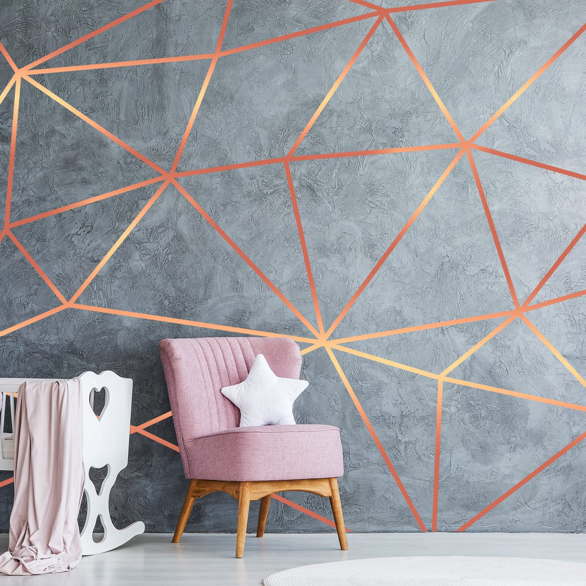 Zonon Rose Gold Washi Tape for Wall Decor Self Adhesive 5/10/15mm