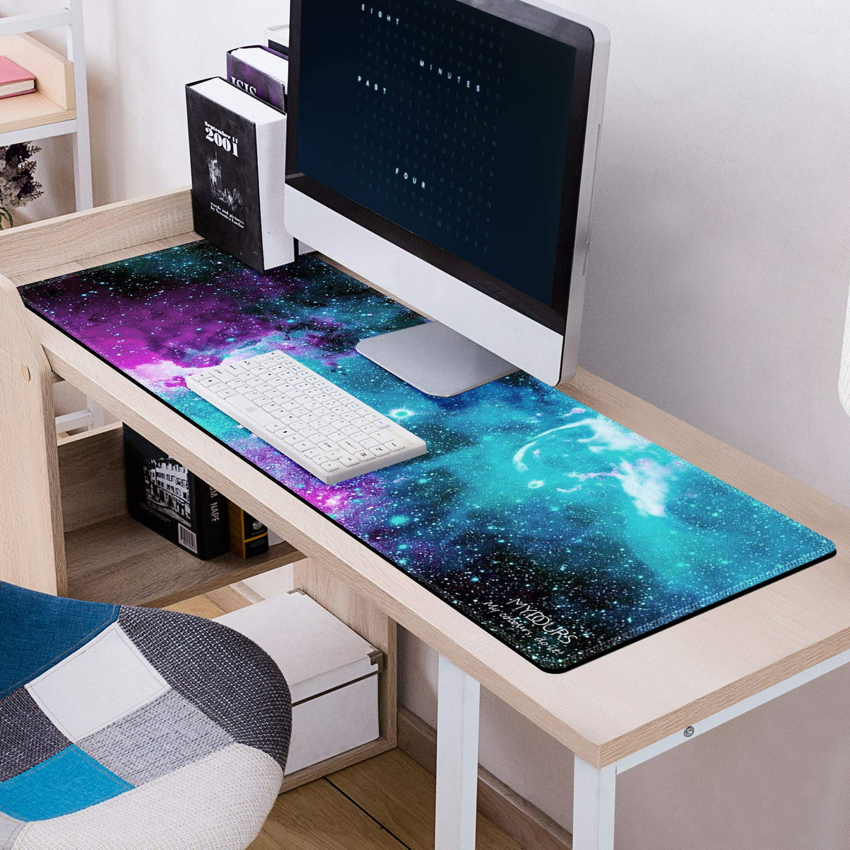 Mydours XXL Gaming Mouse Pad 48x16 Inches, Extra Large Mouse Pad with Fabric & Non-Slip Rubber