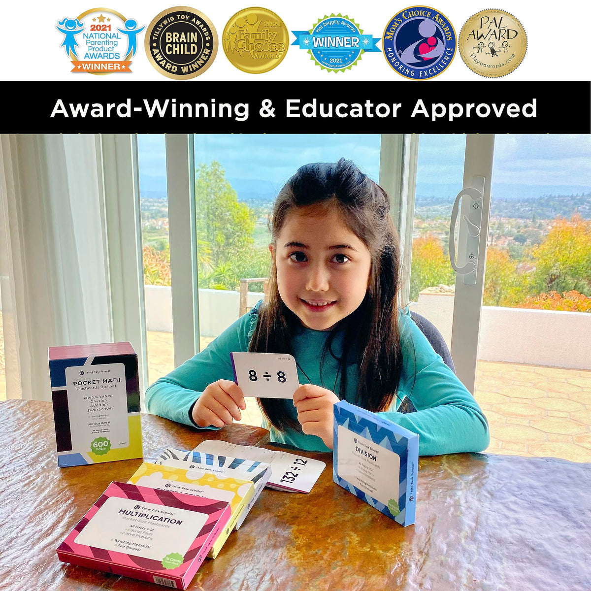 Award-Winning Math Flash Cards – 600 Addition, Subtraction, Multiplication & Division Facts – 2