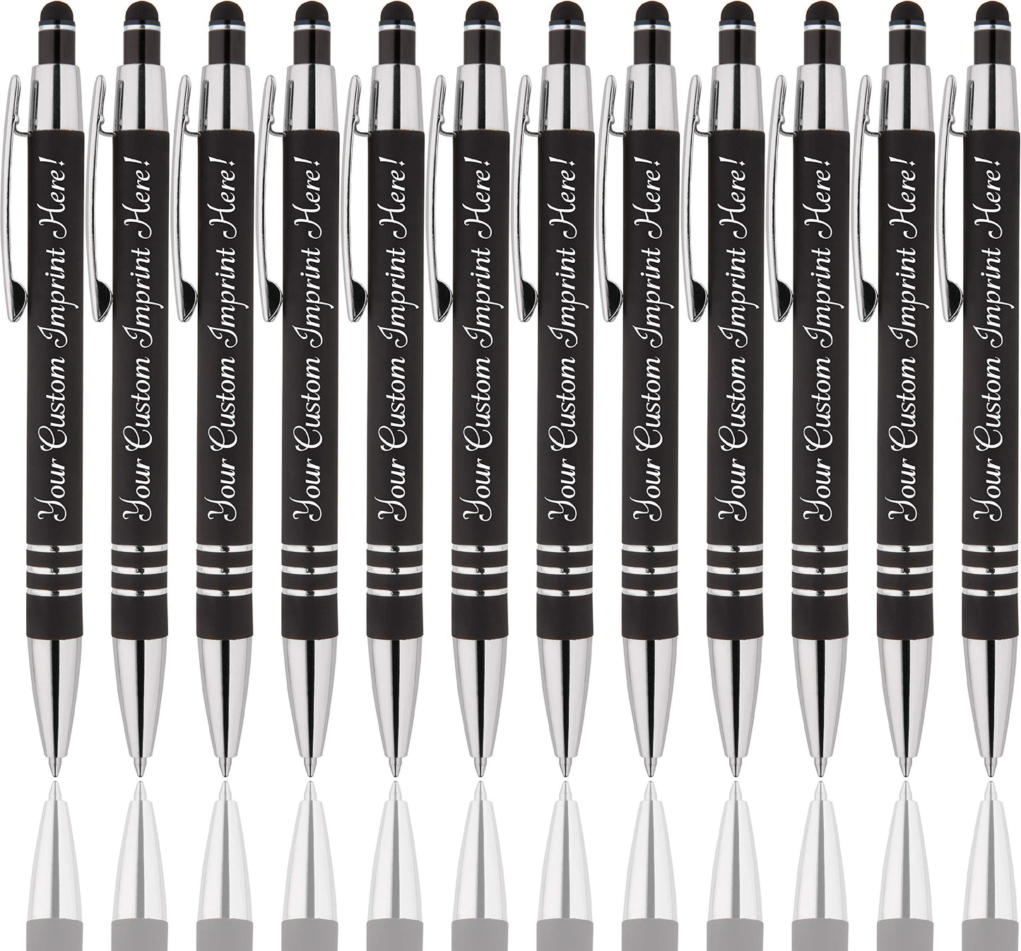 Express Pencils Personalized Pens - Hottie Rubberized Soft Touch Ballpoint Pen with Stylus tip is a