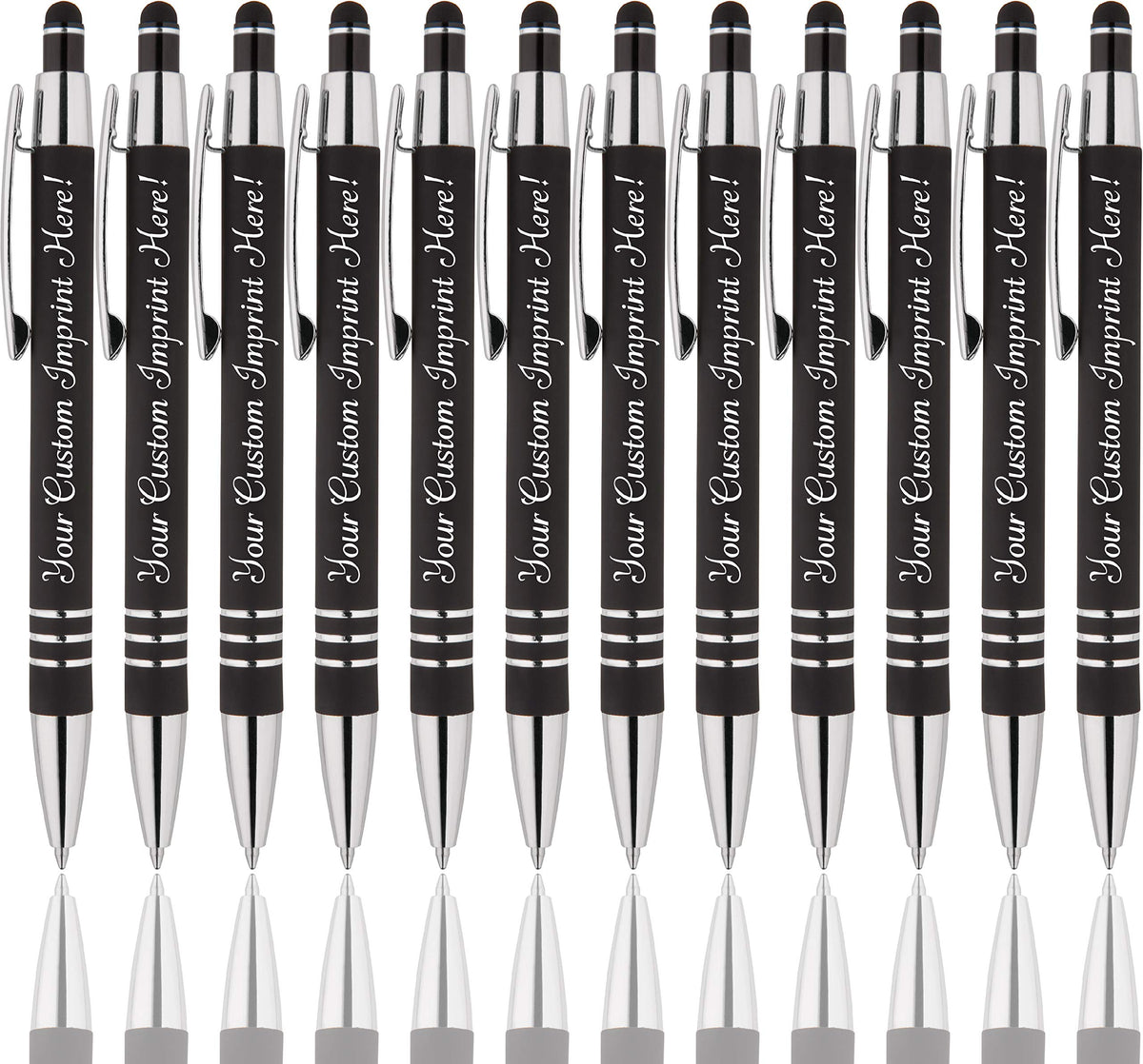 Express Pencils Personalized Pens - Hottie Rubberized Soft Touch Ballpoint Pen with Stylus tip is a