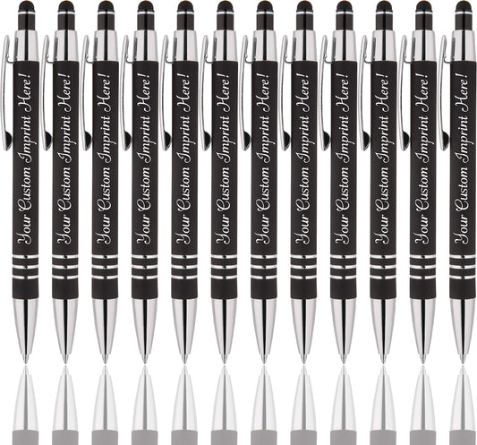 Express Pencils Personalized Pens - Hottie Rubberized Soft Touch Ballpoint Pen with Stylus tip is a