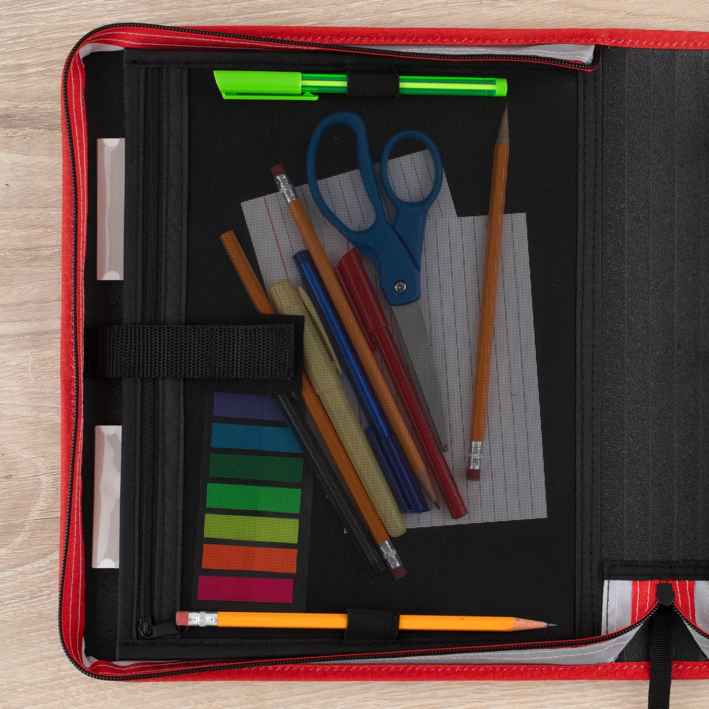 Five Star Zipper Binder 1.5 Inch O-Rings Case Organiser with 3-Pocket Expanding File, 500 Sheet