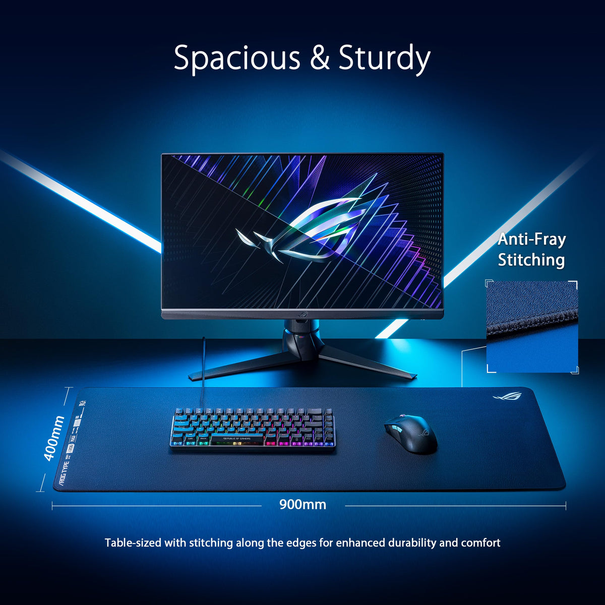 ASUS ROG Hone Ace XXL Gaming Mouse Pad – 35.4” x 15.7", (XXL Size), Extra-Cushioning, Table-Sized