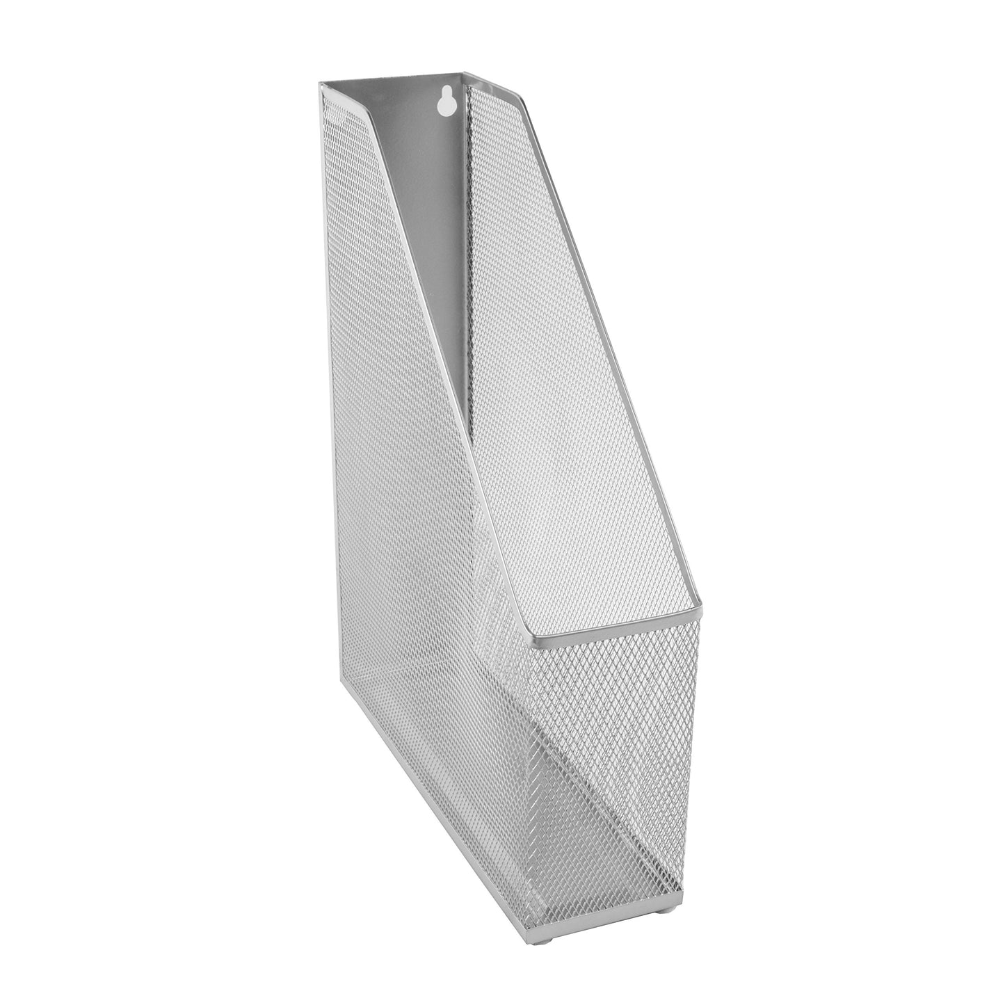 OSCO Silver Wiremesh Magazine Rack | Folder Storage | File Organiser | 1 Section | Desk Tidy |
