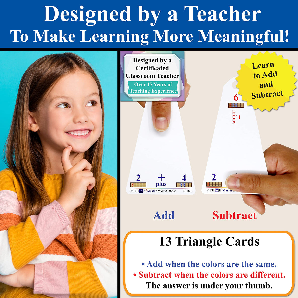 THINK2MASTER Premium 186 Laminated Alphabet, Sight Words & Phonics Flash Cards for Pre K &