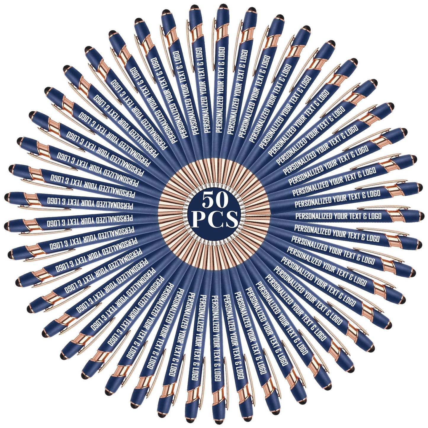 Custom Pens Bulk, Personalized Pens with Name/Logo, Customized Black Ink Ballpoint Gifts, Engraved