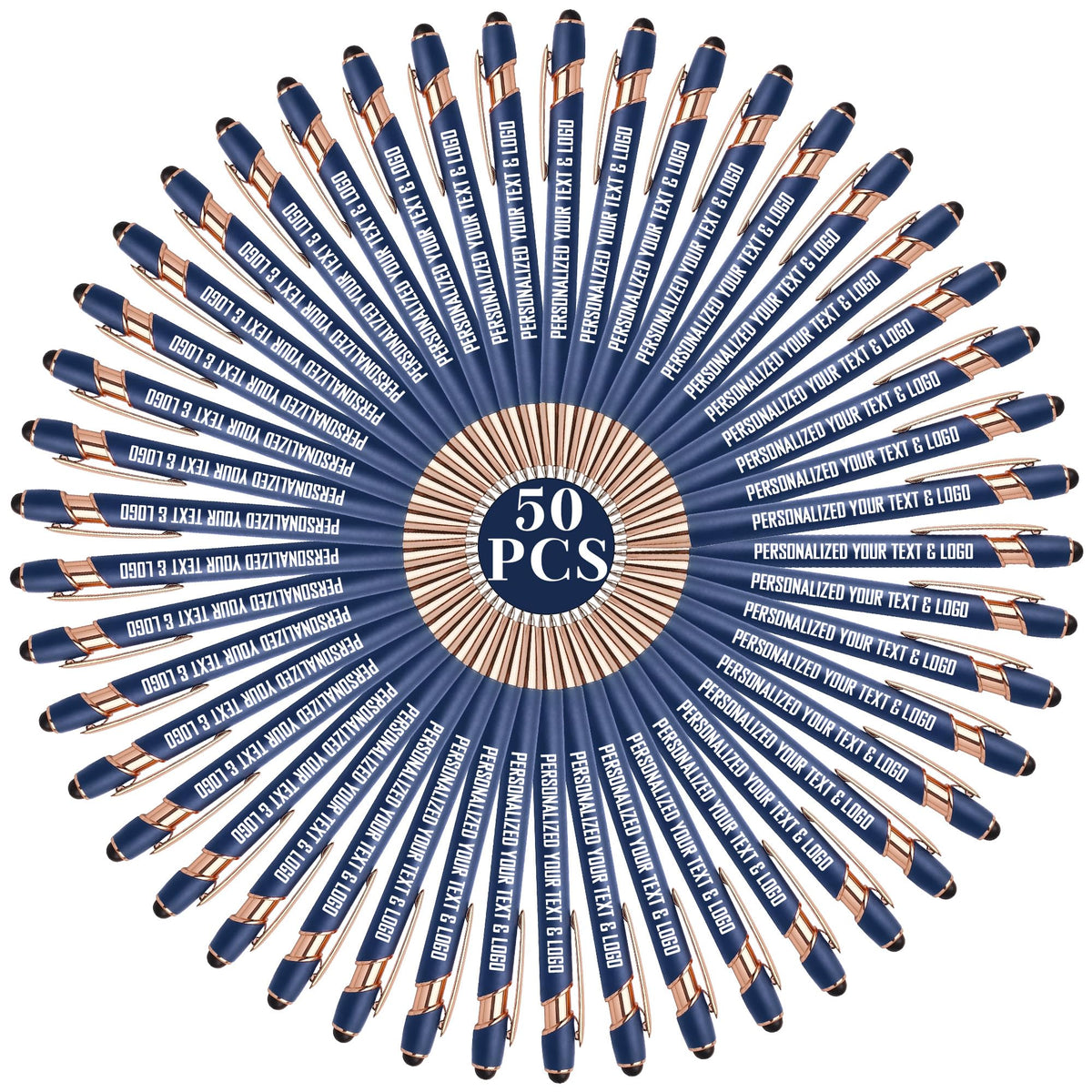 Custom Pens Bulk, Personalized Pens with Name/Logo, Customized Black Ink Ballpoint Gifts, Engraved