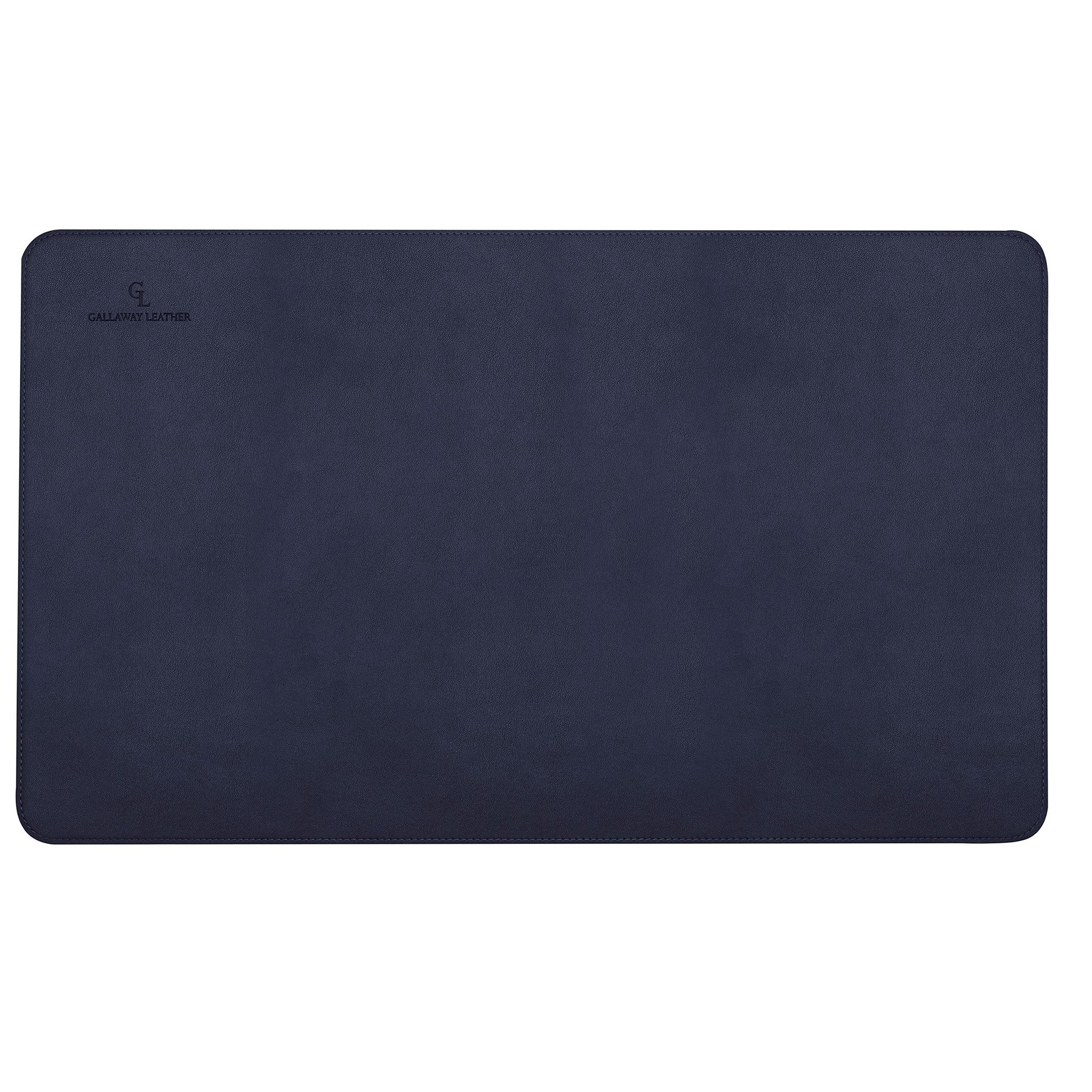 Gallaway Leather Desk Mat - Office Writing Desk Pad, Medium 24" x 14" Navy Blue, Gift Ready Elegant