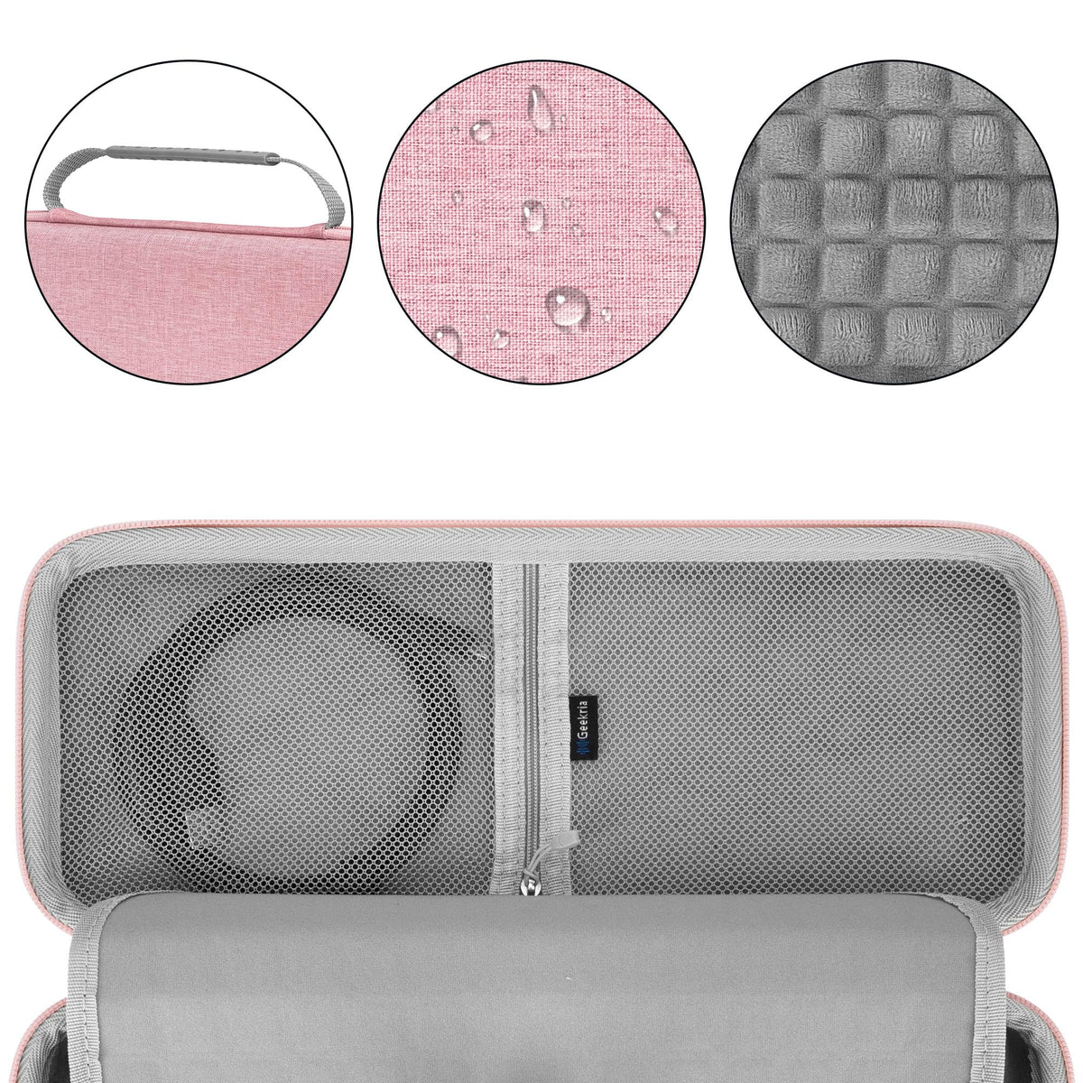 GEEKRIA 60% Compact Keyboard Case, Hard Shell Travel Bag for 61 Keys Computer Mechanical Keyboard