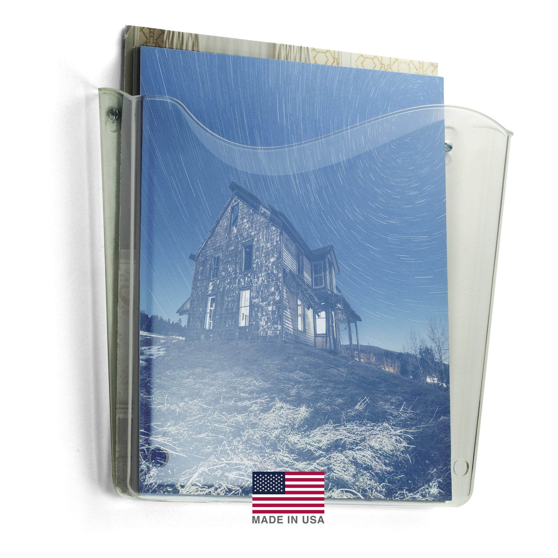 Officemate Vertical Wall File, Letter Size, Durable Unbreakable Plastic Organizer, Mountable Wall