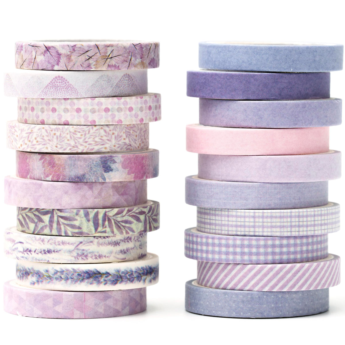 YUBX Vintage Washi Tape Set 20 Rolls Skinny Retro Decorative Antique Patterns Masking Tapes for