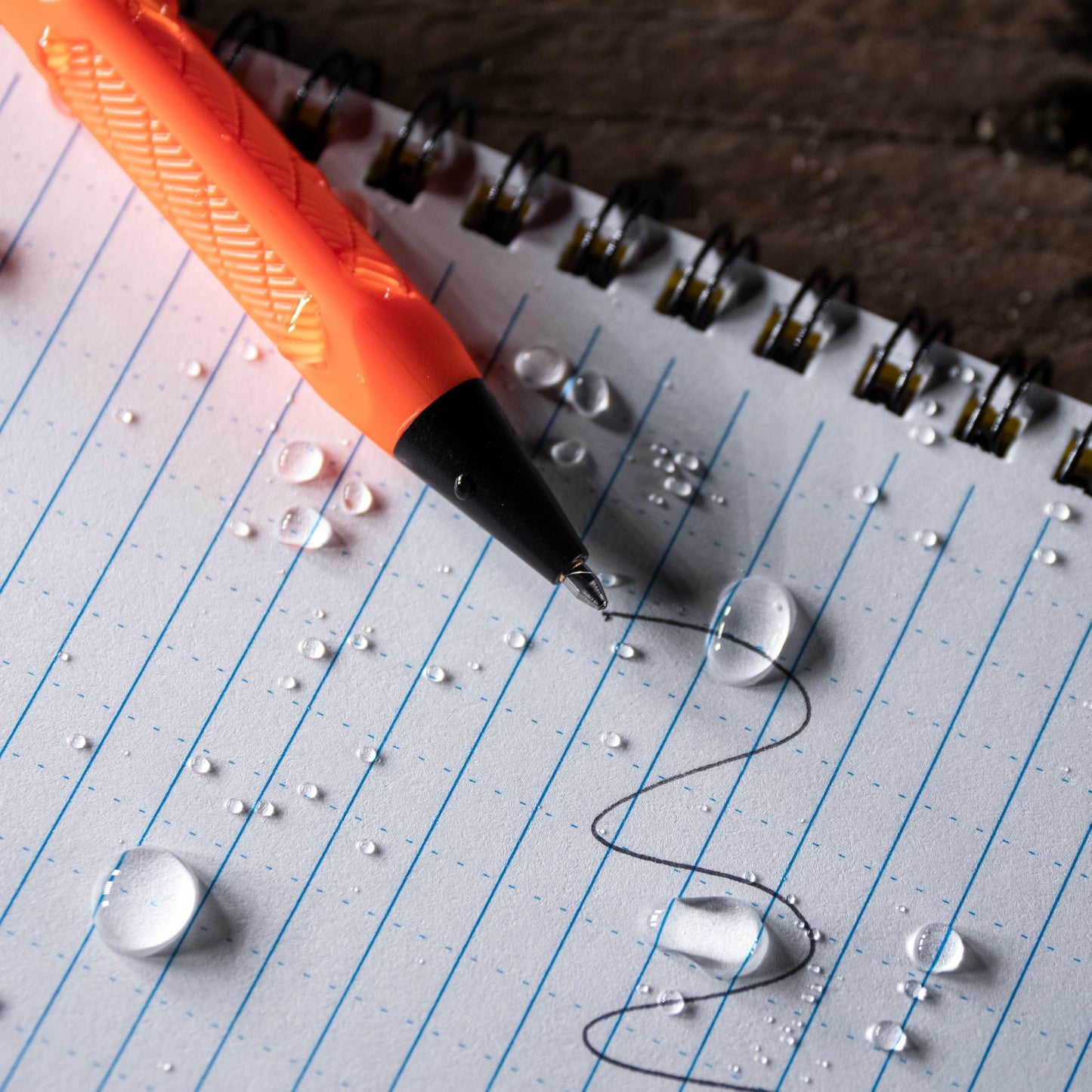 Rite in the Rain Weatherproof Orange Mini Bolt-Action Pen - Black Ink, 2 Pack (No. OR20-2)