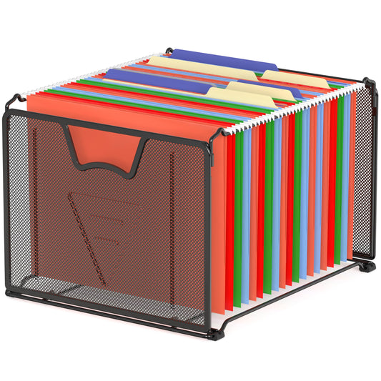 Simple Houseware Mesh Hanging File Folder Organizer, Black