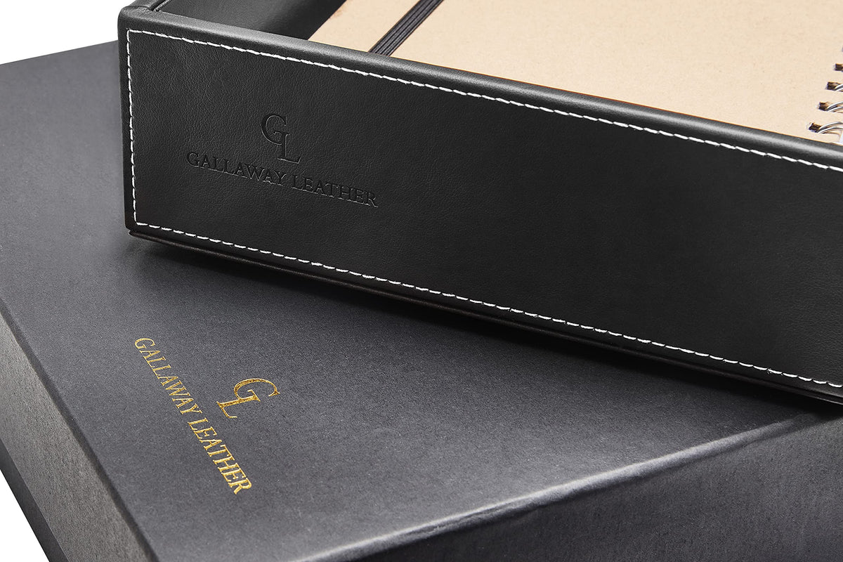 Gallaway Leather Letter Tray Organizer - PU Leather Desk Tray, Perfect for Office Organization