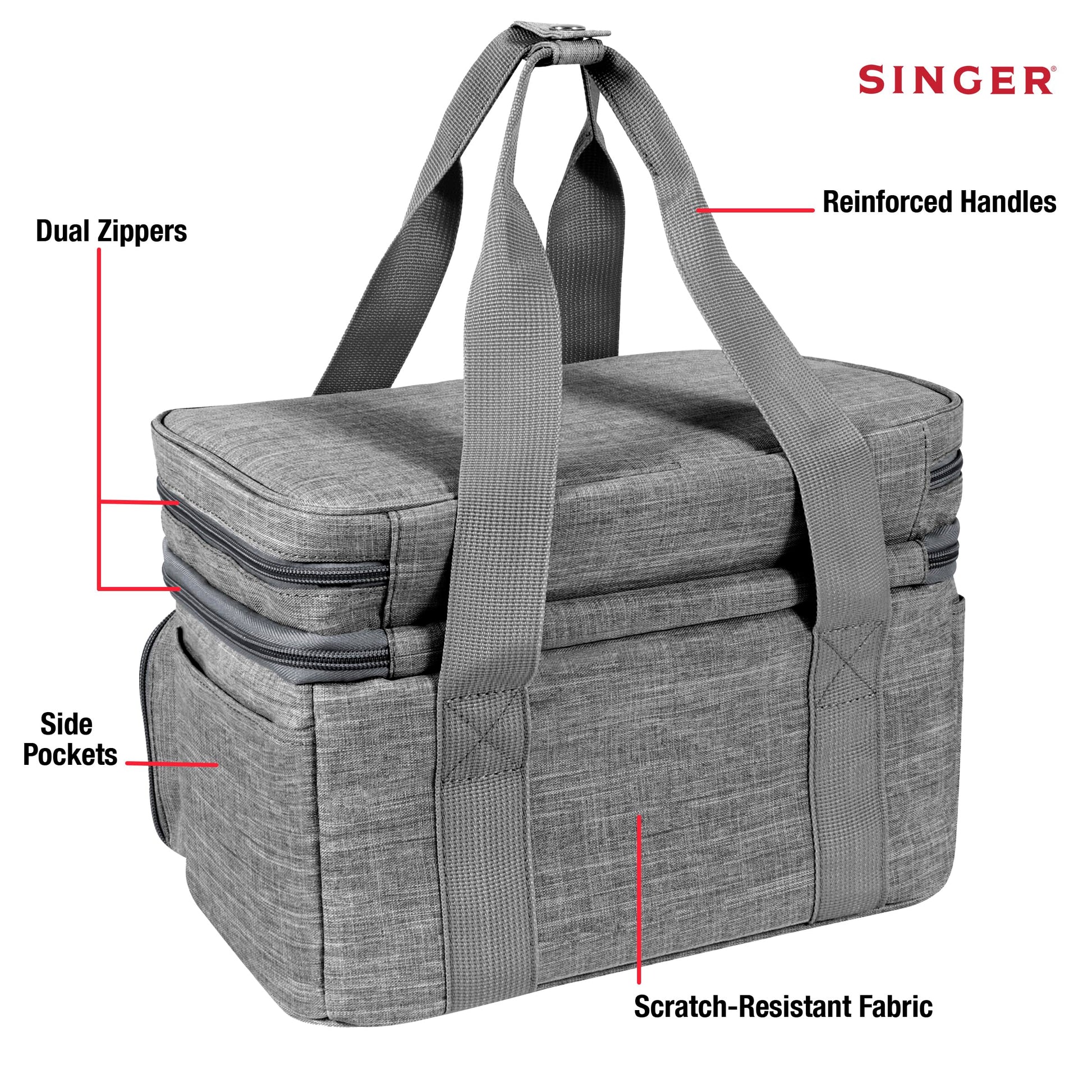 SINGER Sewing Accessories Organizer (Bag Only) – Double Layer Portable Sewing Storage Bag | 2