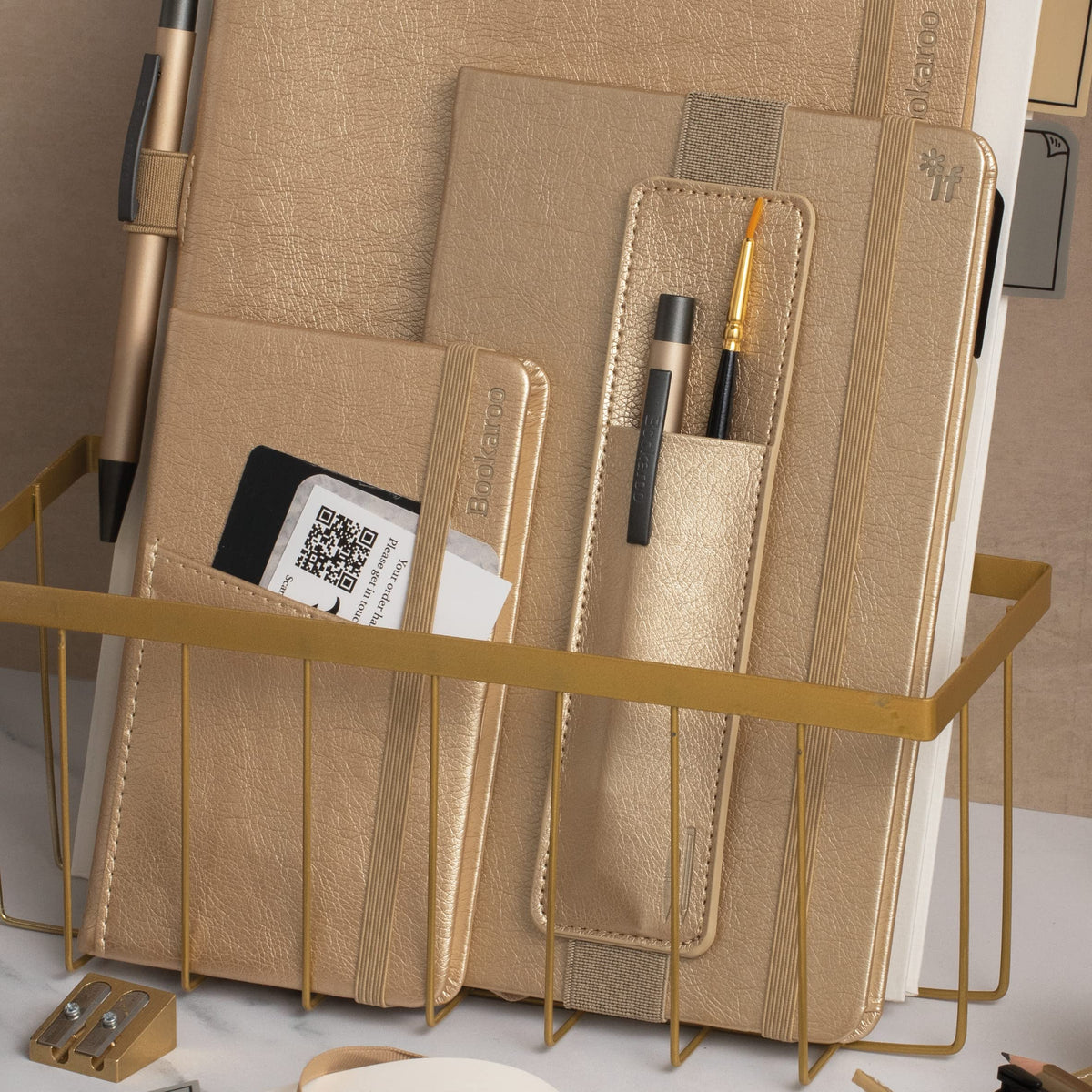 IF Bookaroo Pen Pouch Gold