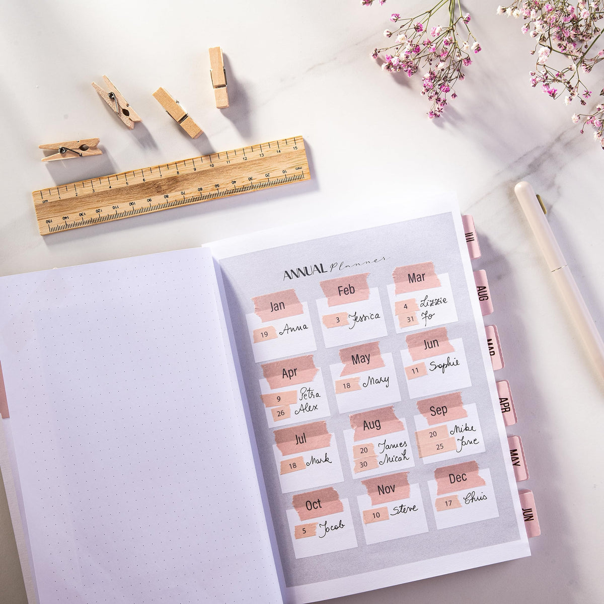 DIVERSEBEE Pastel Washi Tape Set, 5 Rolls Decorative Scrapbook Tape, Cute Craft Tape, Scrapbooking