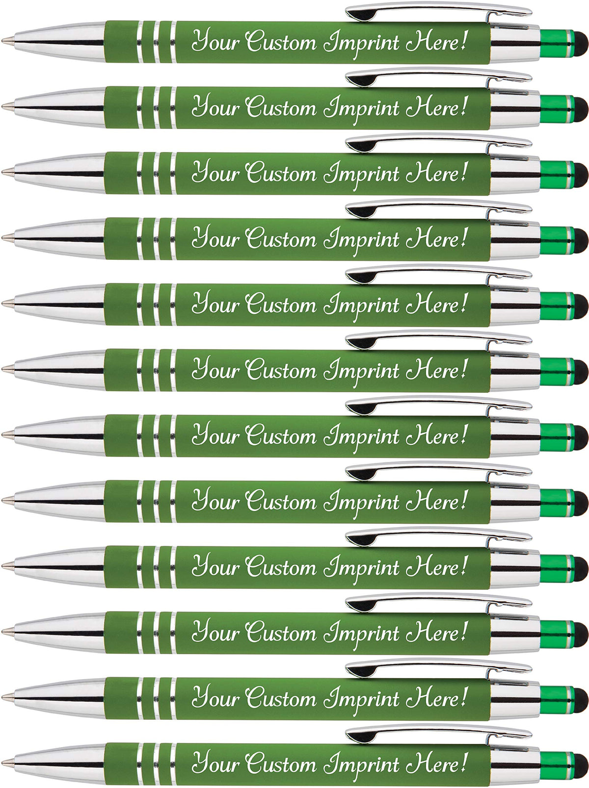 Personalized Pens - Hottie Rubberized Soft Touch Ballpoint Pen with Stylus tip is a stylish