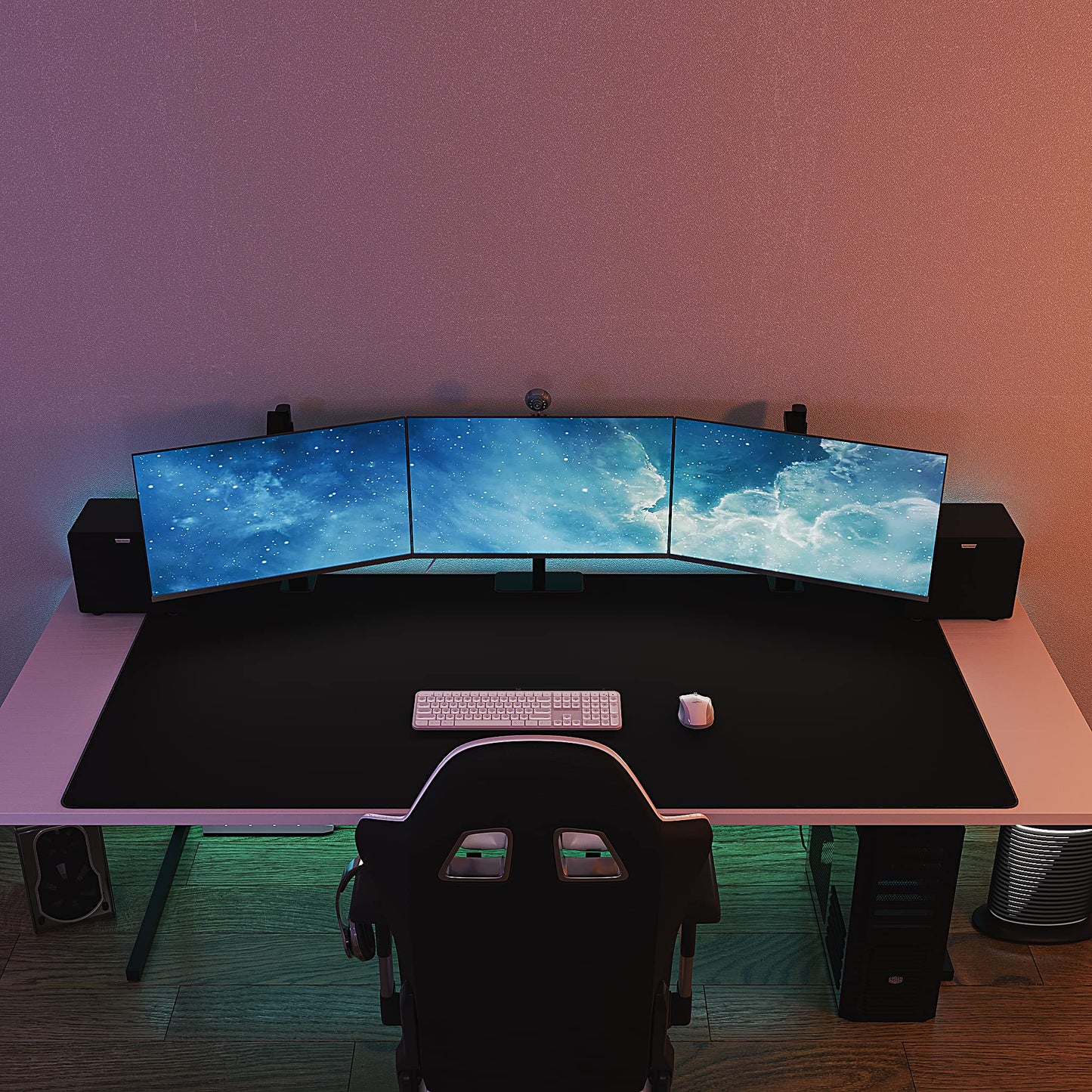 Mammoth Size Custom Professional Gaming Desk Mouse Pad - Anti Slip Rubber Base - Stitched Edges